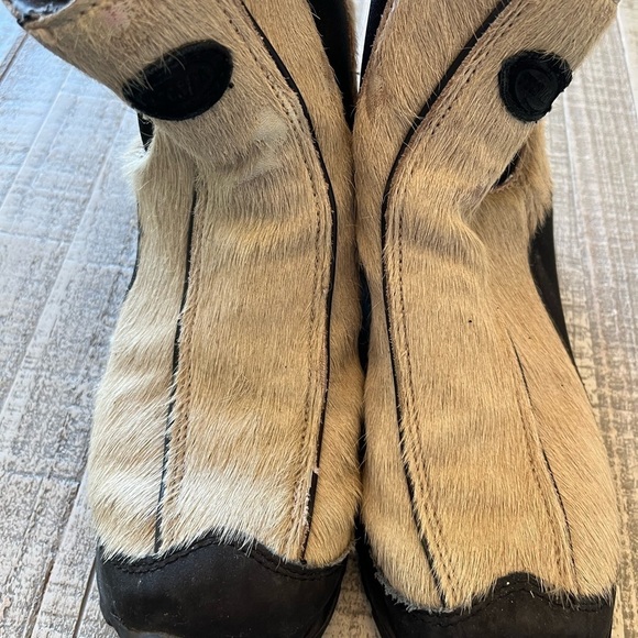 TECNICA Women’s Italian White Calf fur Ankle boot size 7 Winter Boot Waterproof - Picture 13 of 14